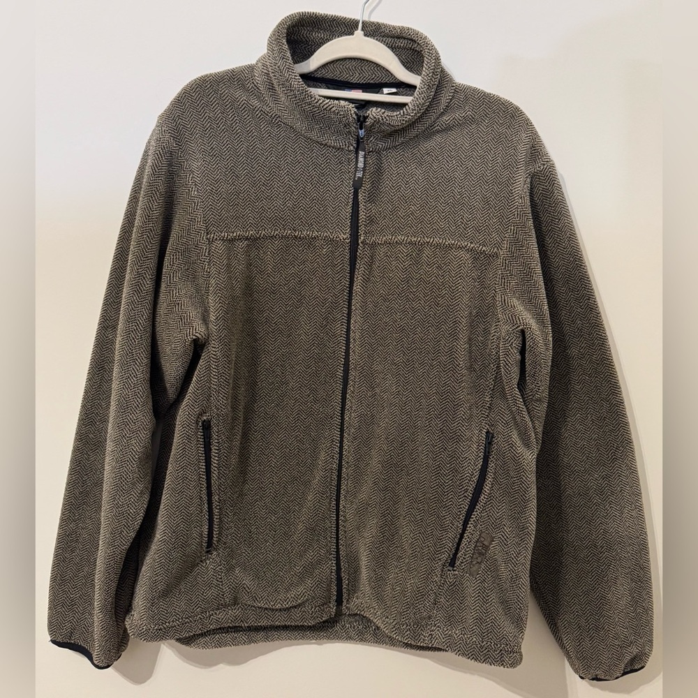 Black Diamond Men’s Polartec Chevron Fleece Jacket Full Zip Made in USA Size XL